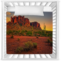 Desert Sunset With Mountain Near Phoenix Arizona USA Nursery Decor 66008213