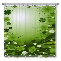 Design For St. Patrick's Day With Four And Three Leaf Clovers Bath Decor 6411914
