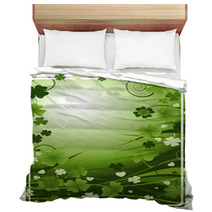 Design For St. Patrick's Day With Four And Three Leaf Clovers Bedding 6411914