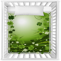 Design For St. Patrick's Day With Four And Three Leaf Clovers Nursery Decor 6411914