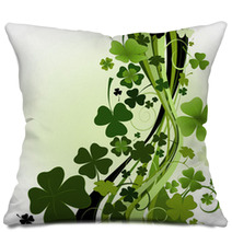 Design For St. Patrick's Day With Four And Three Leaf Clovers Pillows 6330109