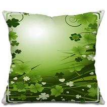 Design For St. Patrick's Day With Four And Three Leaf Clovers Pillows 6411914