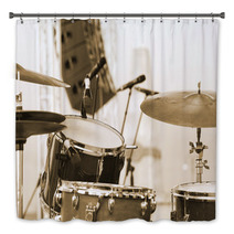Detail Of A Drum Set On Stage Closeup Bath Decor 67354915