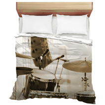 Detail Of A Drum Set On Stage Closeup Bedding 67354915