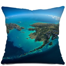 Detailed Earth Chukotka Alaska And The Bering Strait Pillows 62202931