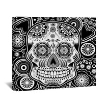 Dia De Los Muertes Sugar Skull Wall Art 39348561