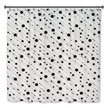 Diagonal Dots And Dashes Seamless Pattern In Black Bath Decor 61790012