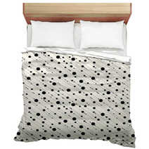 Diagonal Dots And Dashes Seamless Pattern In Black Bedding 61790012