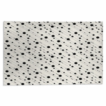 Diagonal Dots And Dashes Seamless Pattern In Black Rugs 61790012