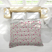 Diagonal Dots And Dashes Seamless Pattern In Pink Bedding 61790040