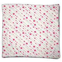 Diagonal Dots And Dashes Seamless Pattern In Pink Blankets 61790040