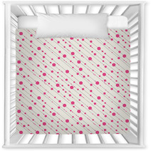 Diagonal Dots And Dashes Seamless Pattern In Pink Nursery Decor 61790040