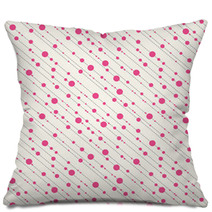 Diagonal Dots And Dashes Seamless Pattern In Pink Pillows 61790040
