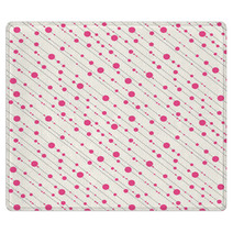 Diagonal Dots And Dashes Seamless Pattern In Pink Rugs 61790040