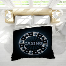 Diamond Casino Poker Chip, Vector Illustration Bedding 70615349