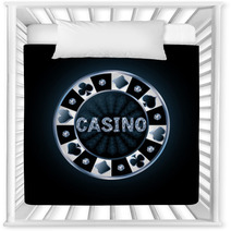 Diamond Casino Poker Chip, Vector Illustration Nursery Decor 70615349