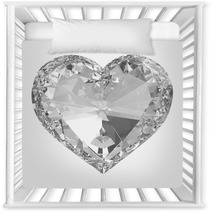 Diamond Heart Isolated With Clipping Path Nursery Decor 48563101