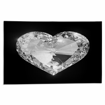 Diamond Heart Isolated With Clipping Path Rugs 48563125
