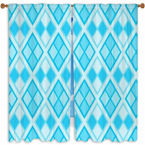 Diamond Pattern  Rhombus Argyle Seamless Background Window Curtains 49943921