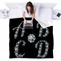 Diamond Retro-styled Letters Blankets 37135815