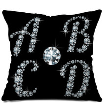 Diamond Retro-styled Letters Pillows 37135815