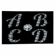 Diamond Retro-styled Letters Rugs 37135815