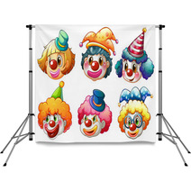 Different Faces Of A Clown Backdrops 60671038