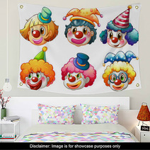 Different Faces Of A Clown Wall Art 60671038