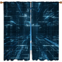 Digital Binary Code Matrix Background 3d Rendering Of A Scientific Technology Data Binary Code Network Conveying Connectivity Complexity And Data Flood Of Modern Digital Age Window Curtains 189360493
