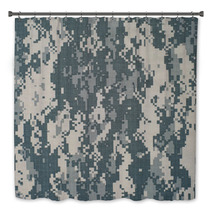 Digital Camouflage As Background Bath Decor 87344678