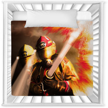 Digital Painting Of Firefighters Fighting Fire Nursery Decor 105034230