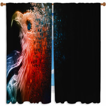 Digital Photo Manipulation Of An Eagle Window Curtains 84022330