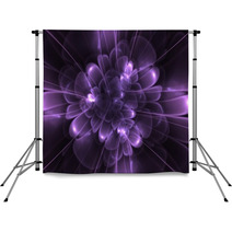 Digital Purple Flower Background Backdrops 62858153