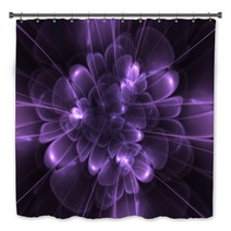 Digital Purple Flower Background Bath Decor 62858153