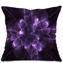Digital Purple Flower Background Pillows 62858153
