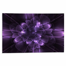 Digital Purple Flower Background Rugs 62858153