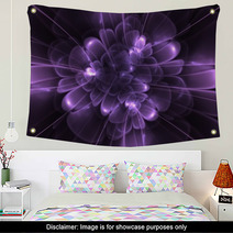 Digital Purple Flower Background Wall Art 62858153