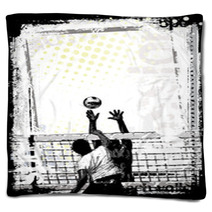 Dirty Beach Volleyball Poster 2 Blankets 23806004