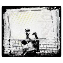 Dirty Beach Volleyball Poster 2 Rugs 23806004