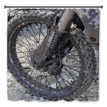 Dirty Wheel Motorcycle Bath Decor 81893438