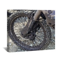 Dirty Wheel Motorcycle Wall Art 81893438