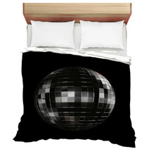 Disco Ball On Black Background Bedding 61059688