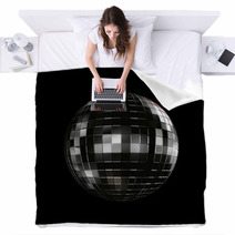 Disco Ball On Black Background Blankets 61059688