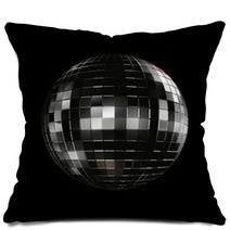 Disco Ball On Black Background Pillows 61059688
