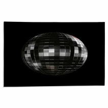Disco Ball On Black Background Rugs 61059688