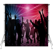 Disco Dance - Colored Background Illustration Backdrops 33306502