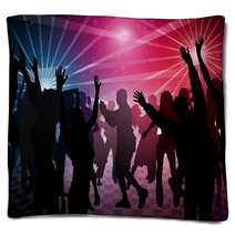 Disco Dance - Colored Background Illustration Blankets 33306502