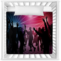 Disco Dance - Colored Background Illustration Nursery Decor 33306502