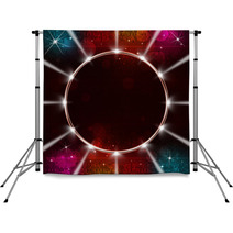 Disco Music Ring With Spotlights Backdrops 65727002