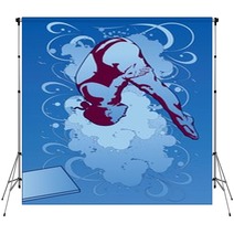 Diving Athlete Backdrops 23263163